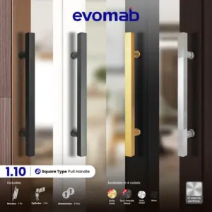 evomab Pull Handle Pintu Minimalis Hitam 1.10