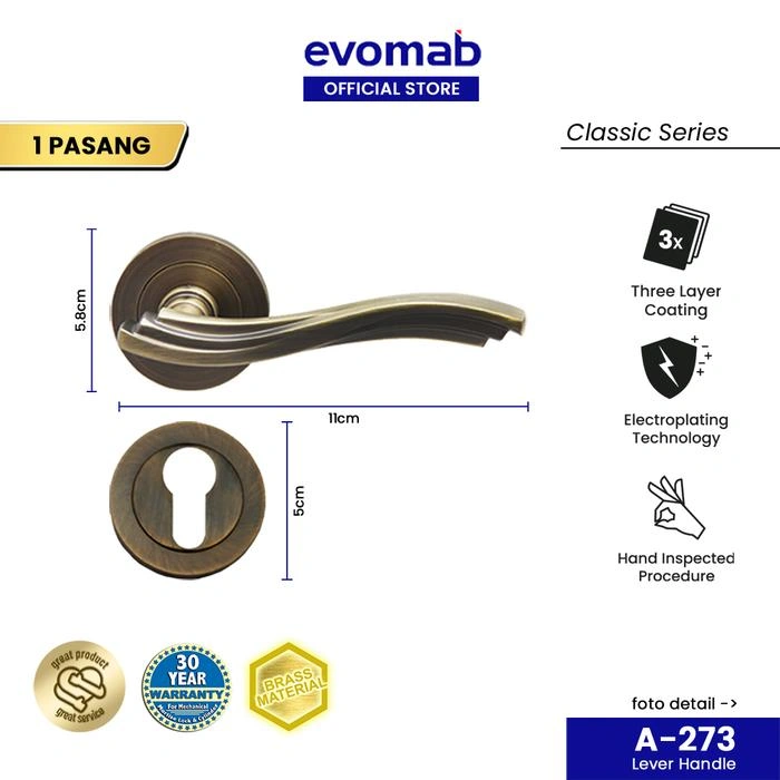 evomab Lever Handle Set Klasik / Antik A-273