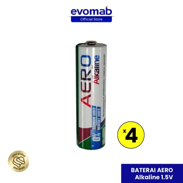 Baterai AA A2 Aero Alkaline 3+1 Beli 3 Gratis 1 1,5 Volt - Gambar 4