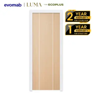 (Custom Ukuran) LUMA Door Engineering Wood Type Ecoplus | Garansi 2 + 1 Tahun | Pintu Single, Pintu Double, Pintu Mother & Son, Pintu Sliding