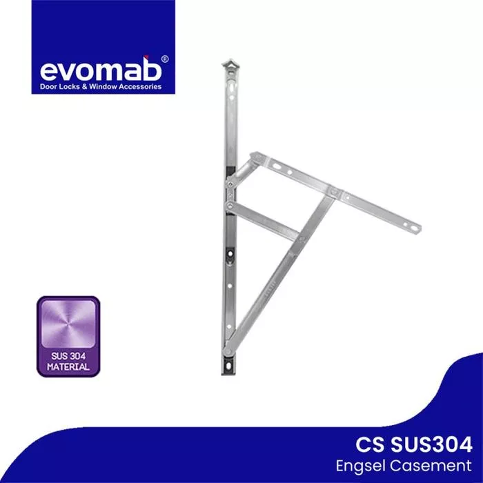 evomab Casement Engsel Jendela Aluminium SUS 304 10 / 12 inch
